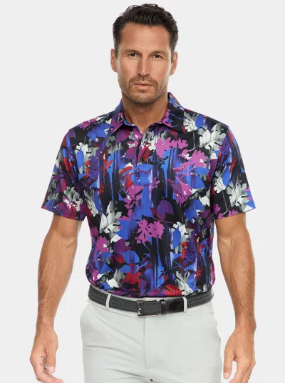 Robert Graham Mako Short Sleeve Knit Polo In Multi