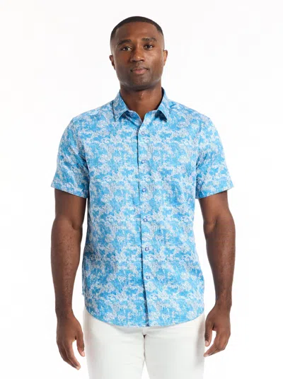 Robert Graham Malham Short Sleeve Button Down Shirt In Blue