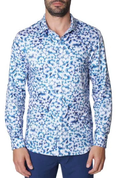 Robert Graham Malvey Long Sleeve Button-up Shirt In Blue
