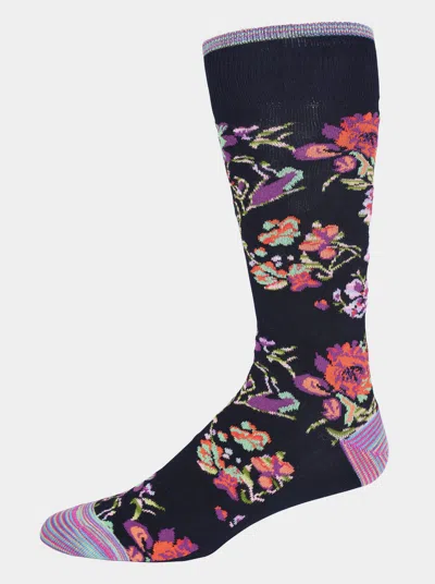 Robert Graham Manchester Sock In Navy