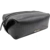Robert Graham Manhattan Leather Dopp Kit In Black
