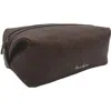 Robert Graham Manhattan Leather Dopp Kit In Brown