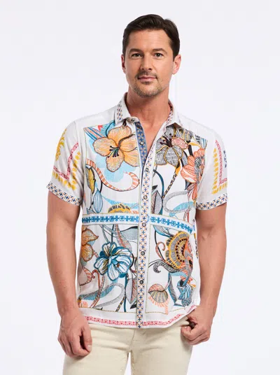 Robert Graham Manzu Short Sleeve Button Down Shirt In Multi