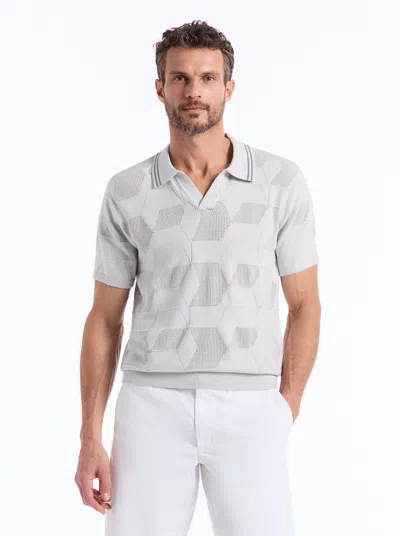 Robert Graham Marcross Short Sleeve Sweater In Gray