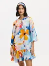 Robert Graham Margot 3/4 Sleeve Dress In Multi