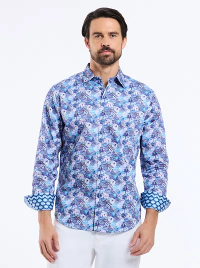 Robert Graham Marius Long Sleeve Button Down Shirt In Blue