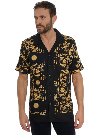 Robert Graham Marquee 2 Short Sleeve Button Down Shirt In Black