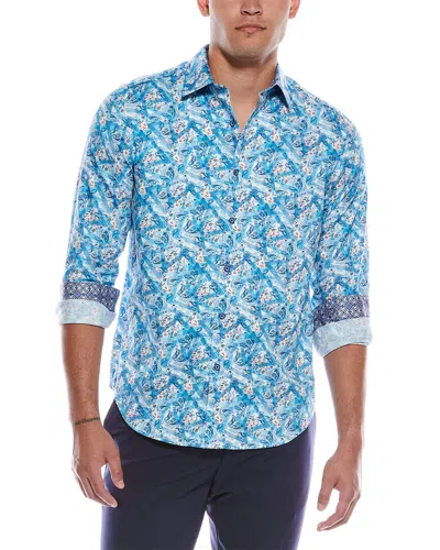 Robert Graham Marston Classic Fit Woven Shirt In Blue