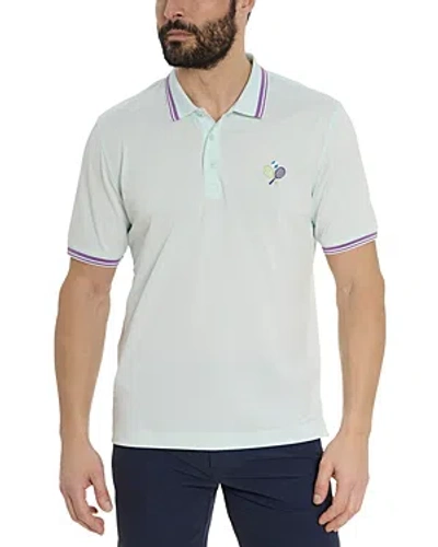 ROBERT GRAHAM MATCH POINT EMBROIDERED TIPPED REGULAR FIT POLO SHIRT