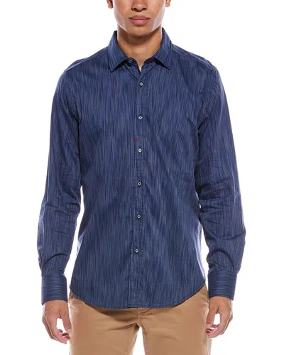 Robert Graham Mateo Woven Shirt In Blue