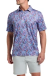 Robert Graham Matos Paisley Performance Golf Polo In Purple