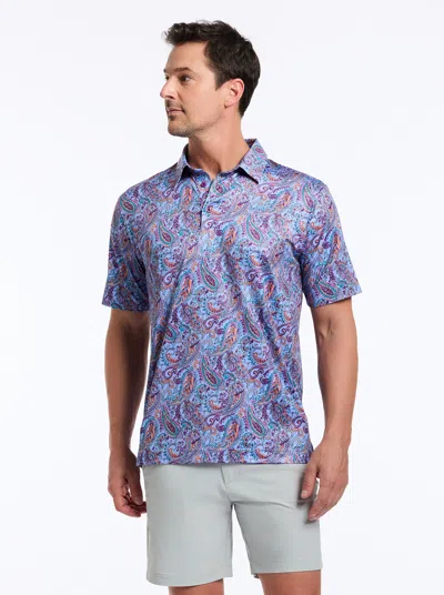 Robert Graham Matos Short Sleeve Polo In Purple