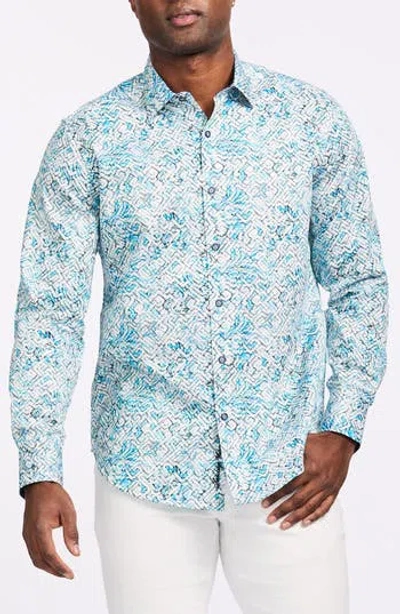ROBERT GRAHAM ROBERT GRAHAM MAZE PRINT COTTON BUTTON-UP SHIRT