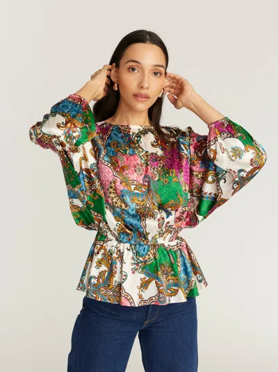 Robert Graham Mazie Long Sleeve Woven Shirt In Multi