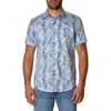 Robert Graham Mckay Abstract Print Cotton Short Sleeve Shirt In Blue