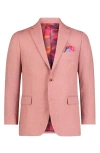 Robert Graham Mclaine Coral Wool Blend Herringbone Sport Coat In Coral