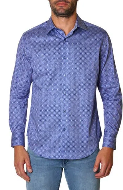 Robert Graham Melton Abstract Print Button-up Shirt In Blue