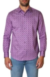 Robert Graham Melton Abstract Print Button-up Shirt In Purple