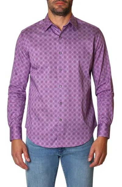 Robert Graham Melton Abstract Print Button-up Shirt In Purple