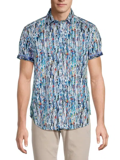 Robert Graham Men's Abstract Print Cotton Shirt In Neutral