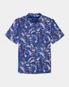 Robert Graham Men's Ace Of Skulls Knit Polo Shirt In Blue