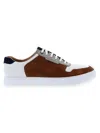 Robert Graham Men's Ainsworth Colorblock Leather & Suede Sneakers In Cognac
