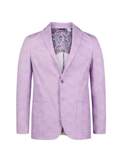 Robert Graham Men's Allen Linen & Cotton-blend Two-button Sport Coat In Purple