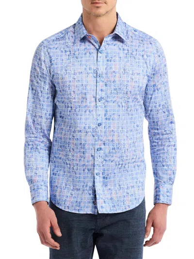 Robert Graham Men's Amsterdam Geo Print Button-front Shirt In Neutral