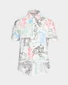 Robert Graham Aristotle Short Sleeve Button Down Shirt In Multi