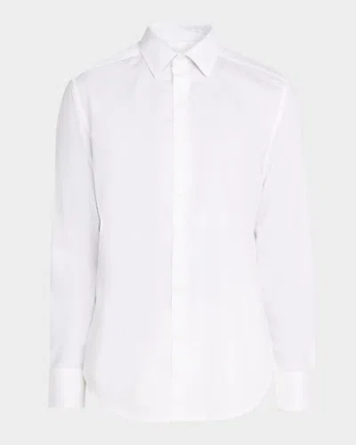 Robert Graham Men & Apos;s Hudson Cotton-stretch Tonal Paisley Sport Shirt In White