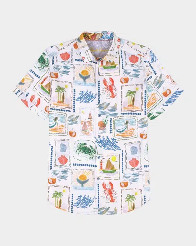 Robert Graham Isla Vista Short Sleeve Seersucker Button-up Shirt In Multi