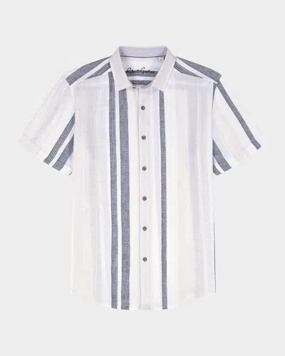Robert Graham Makai Short Sleeve Button Down Shirt In White