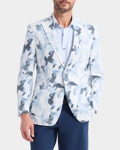 Robert Graham Penhale Classic Fit Abstract Floral Sport Coat In White