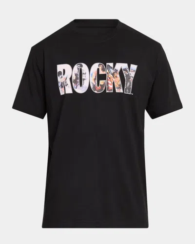 Robert Graham Men & Apos;s  X John Rivoli Rocky 50th Graphic Cotton T-shirt In Black