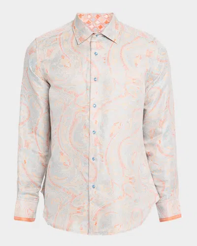 Robert Graham Men & Apos;s Silk Jacquard Paisley Limited Edition Sport Shirt In Multi