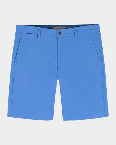 Robert Graham Men & Apos;s Thresher Seersucker Flat-front Shorts In Blue