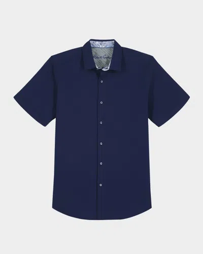 Robert Graham Men & Apos;s Thresher Seersucker Short-sleeve Shirt In Blue