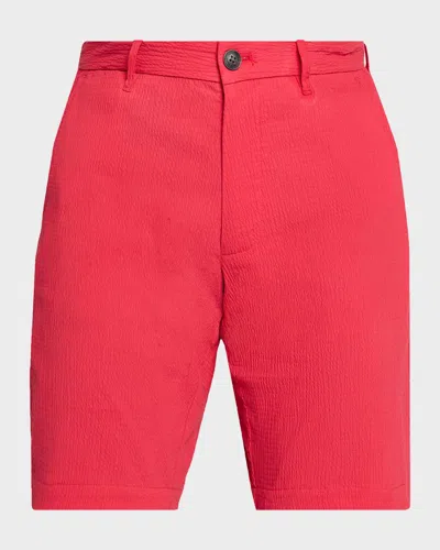 Robert Graham Men & Apos;s Thresher Seersucker Shorts In Red