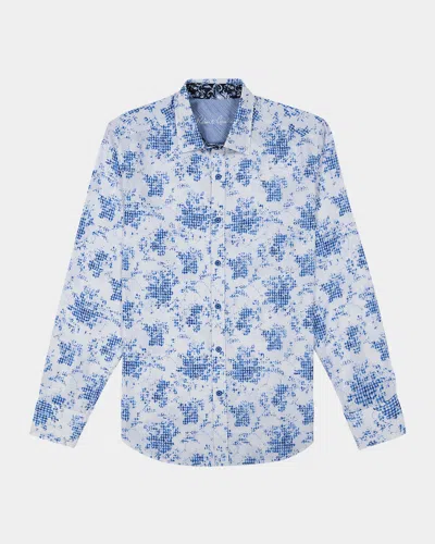 ROBERT GRAHAM MEN'S ANGOLA JACQUARD FLORAL SPORT SHIRT