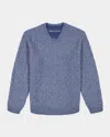 Robert Graham Anson Cable Sweater In Blue