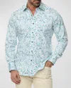 Robert Graham Barraza Classic Fit Stretch Button-up Shirt In Blue