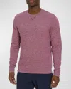 Robert Graham Colbourne Crewneck Performance Knit Pullover In Berry