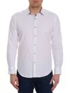 Robert Graham Bayview Paisley Jacquard Button Down Shirt In White