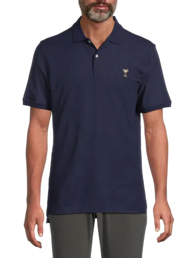 Robert Graham Men's Belvar Cotton-blend Polo Shirt In Blue