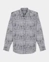 Robert Graham Men's Berkley Basketweave Stretch Sport Shirt In Gray