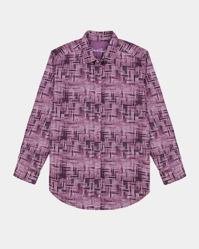 ROBERT GRAHAM MEN'S BERKLEY BASKETWEAVE STRETCH SPORT SHIRT