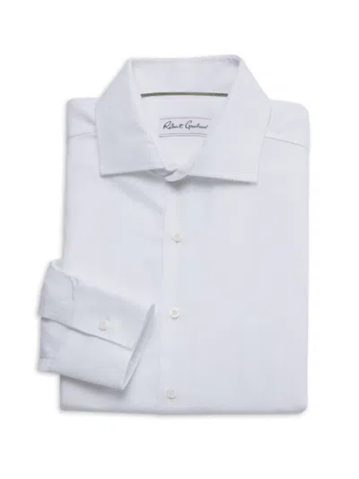 Robert Graham Men's Beryl Jacquard Cotton Dress Shirt In White