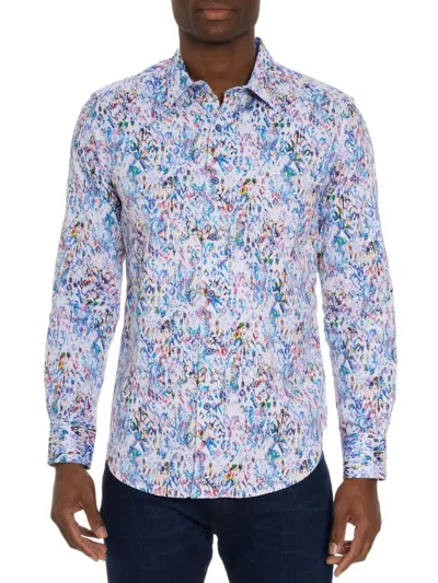 Robert Graham Men's Bitra Abstract Sport Shirt In Blue Multicolor