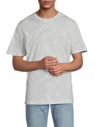 Robert Graham Men's Bodhi Paisley Cotton T-shirt In Gray