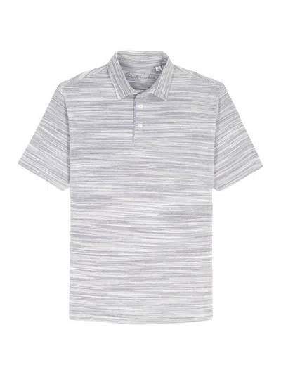 Robert Graham Bogner Heathered Knit Polo Shirt In Gray